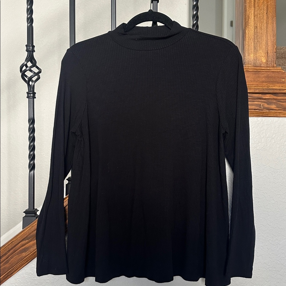 Old Navy Black Ribbed Knit Top